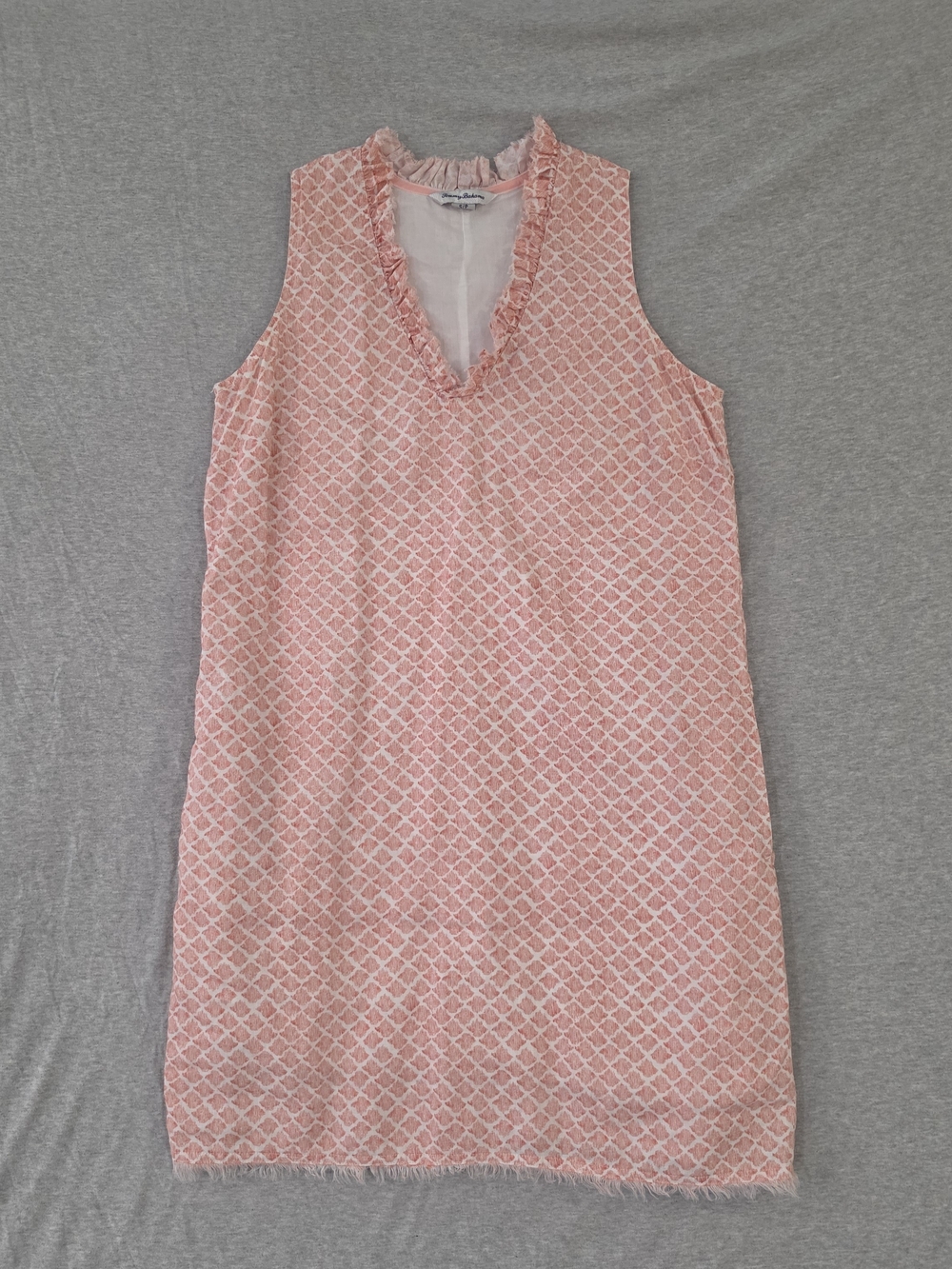 Tommy Bahama Pink Sleeveless V-Neck Midi Dress